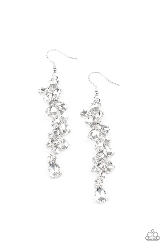 Unlimited Luster - White Earring - Paparazzi - Dare2bdazzlin N Jewelry
