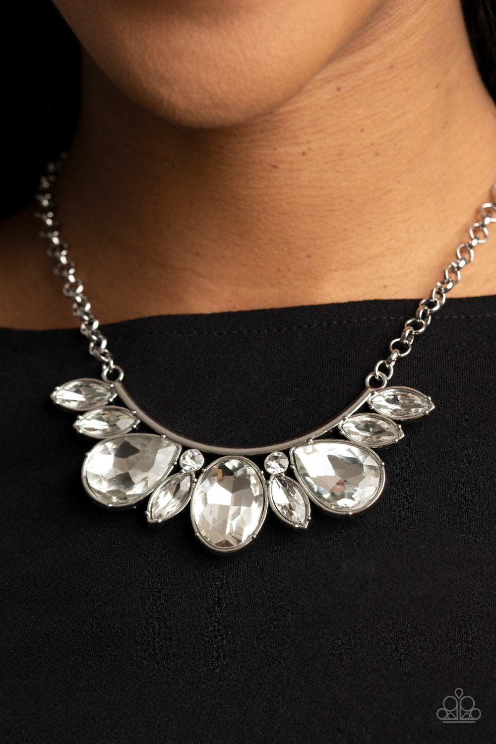 Never SLAY Never - White Necklace - Paparazzi - Dare2bdazzlin N Jewelry