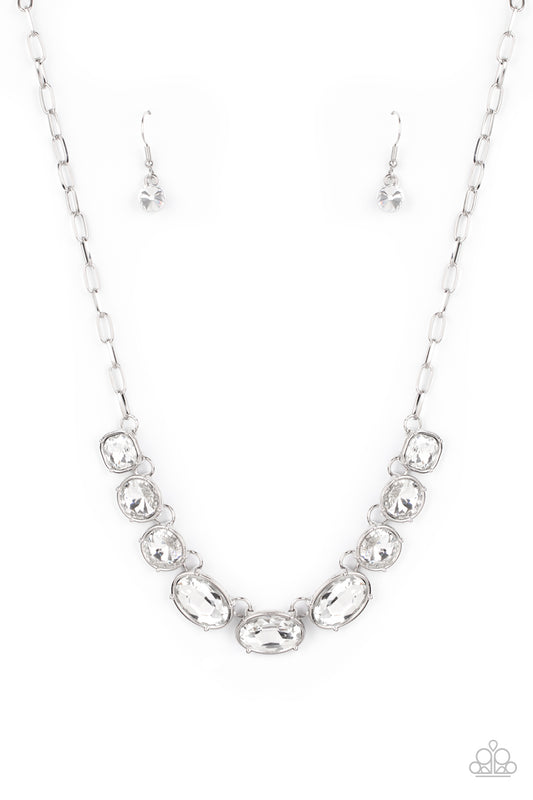 Gorgeously Glacial - White Necklace - Paparazzi - Dare2bdazzlin N Jewelry