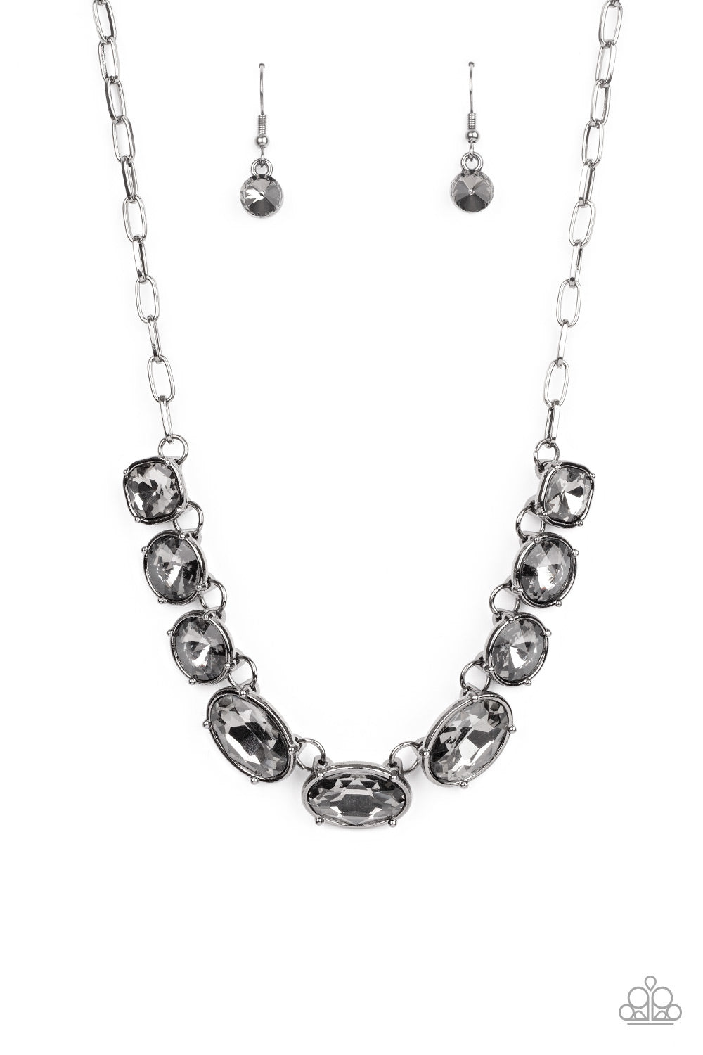 Gorgeously Glacial - Black Necklace - Paparazzi - Dare2bdazzlin N Jewelry