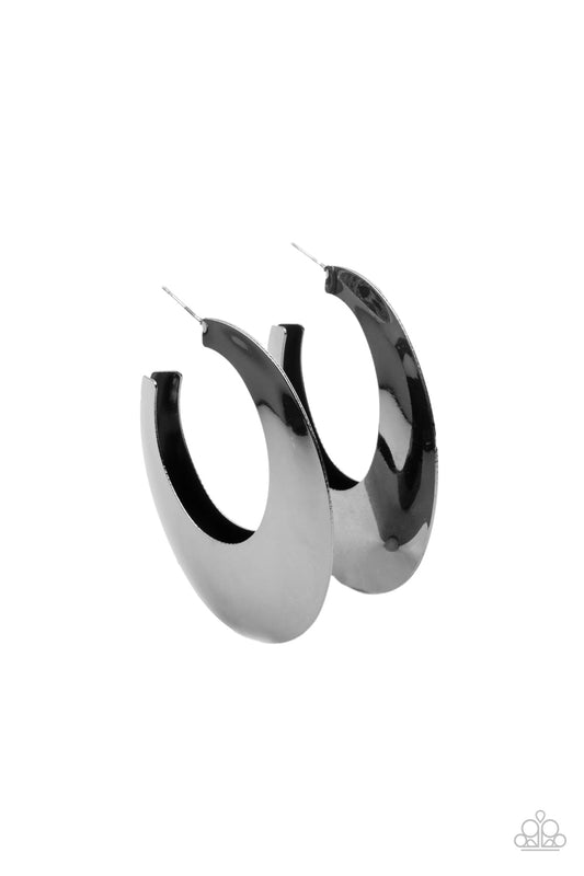 Going OVAL-board - Black Earring - Paparazzi - Dare2bdazzlin N Jewelry