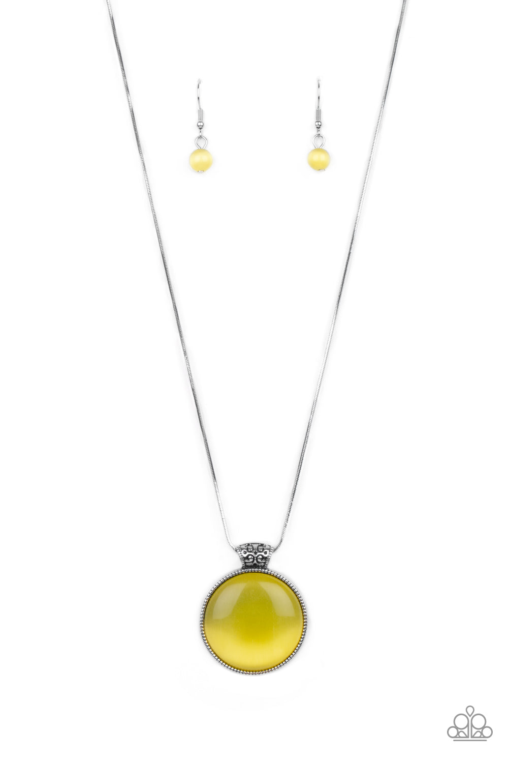 Look Into My Aura - Yellow Necklace - Paparazzi - Dare2bdazzlin N Jewelry