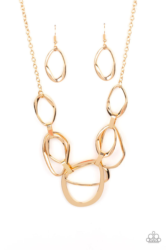 Prehistoric Heirloom - Gold Necklace - Paparazzi - Dare2bdazzlin N Jewelry