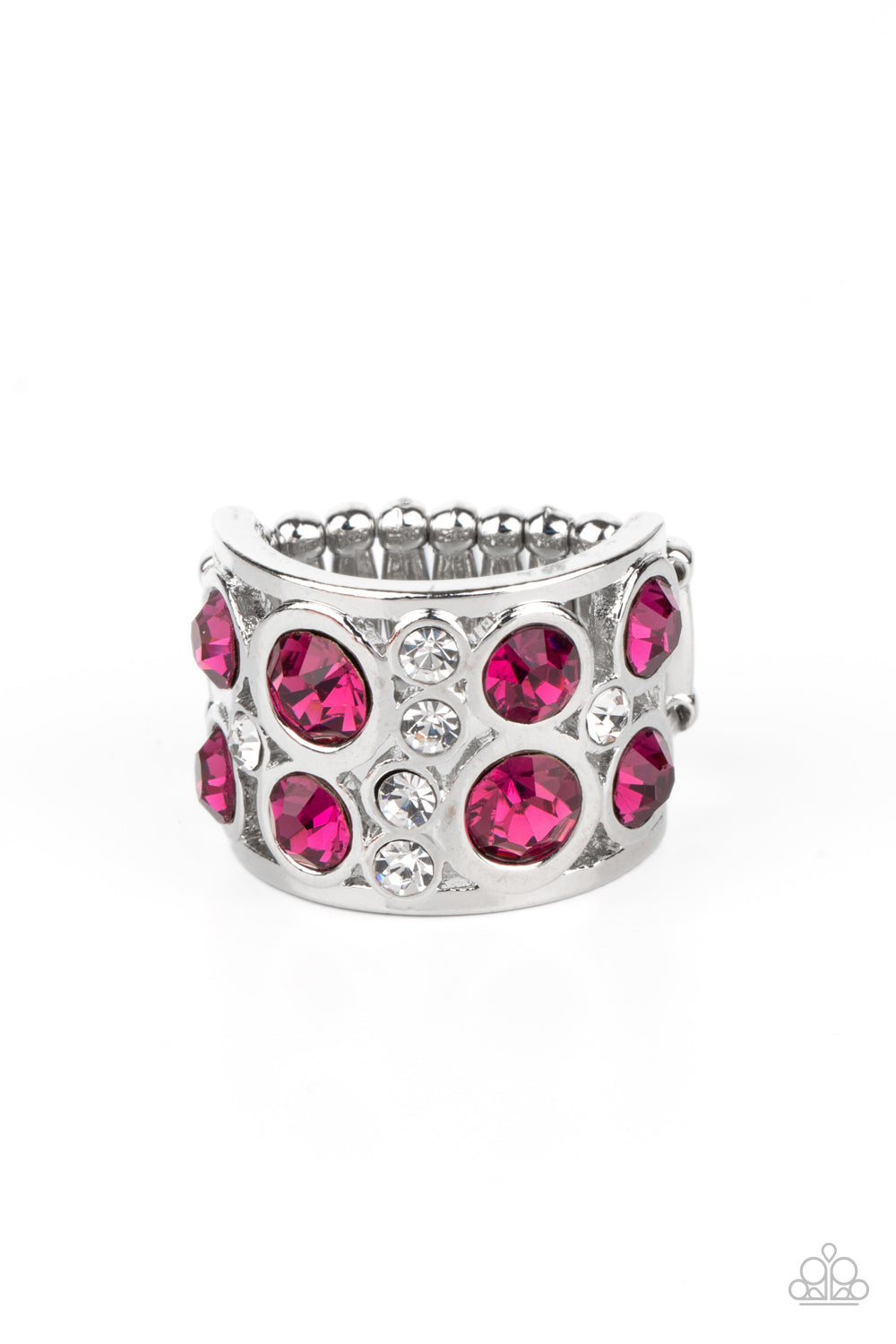 High Roller Royale - Pink Ring - Paparazzi - Dare2bdazzlin N Jewelry
