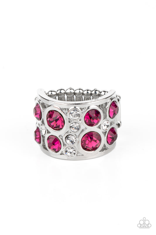 High Roller Royale - Pink Ring - Paparazzi - Dare2bdazzlin N Jewelry