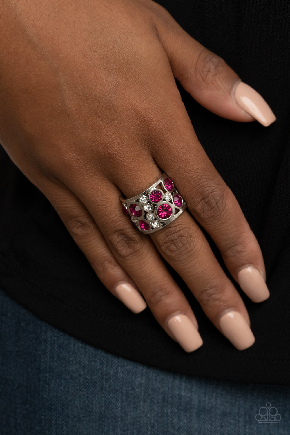 High Roller Royale - Pink Ring - Paparazzi - Dare2bdazzlin N Jewelry
