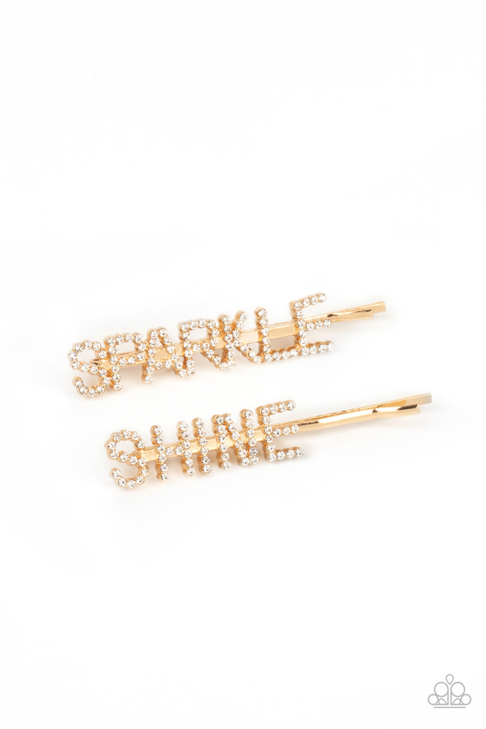 Center of the SPARKLE-verse - Gold Hairclip - Paparazzi - Dare2bdazzlin N Jewelry
