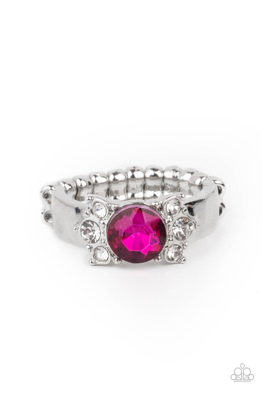 ROYAL Till The End - Pink Ring - Paparazzi - Dare2bdazzlin N Jewelry