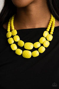 Resort Ready - Yellow Necklace - Paparazzi - Dare2bdazzlin N Jewelry