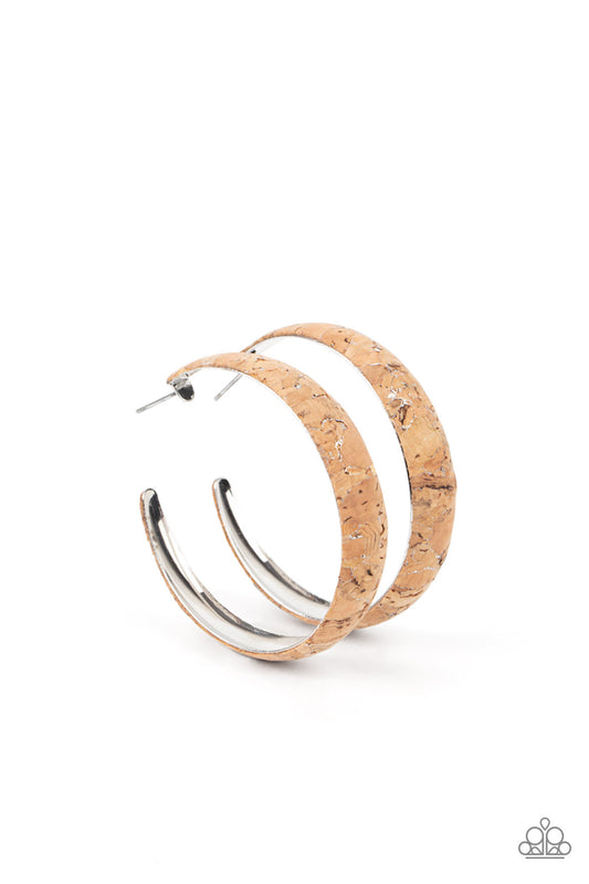 A CORK In The Road - Silver Earring - Paparazzi - Dare2bdazzlin N Jewelry