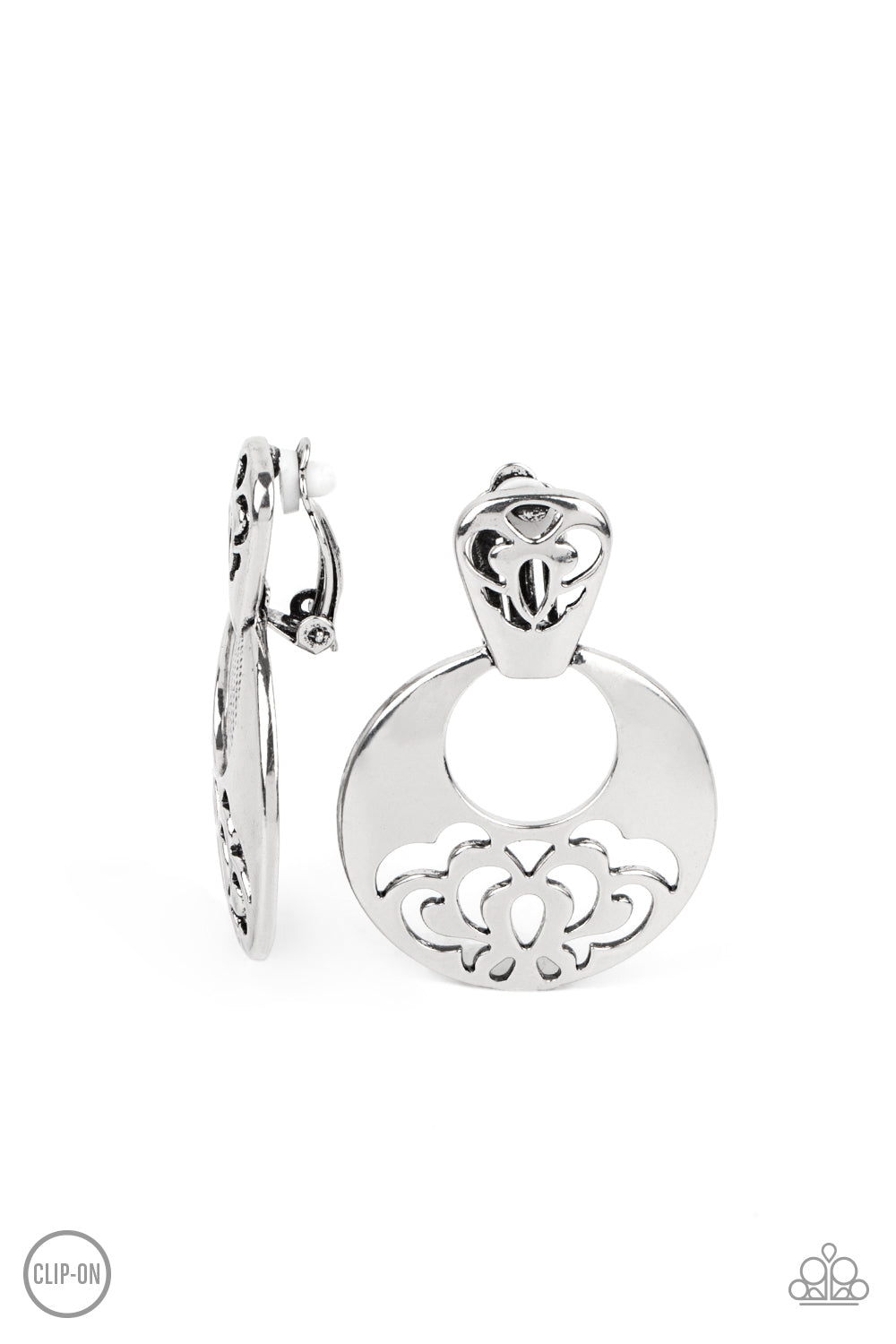 Industrial Eden - Silver Earring - Paparazzi - Dare2bdazzlin N Jewelry
