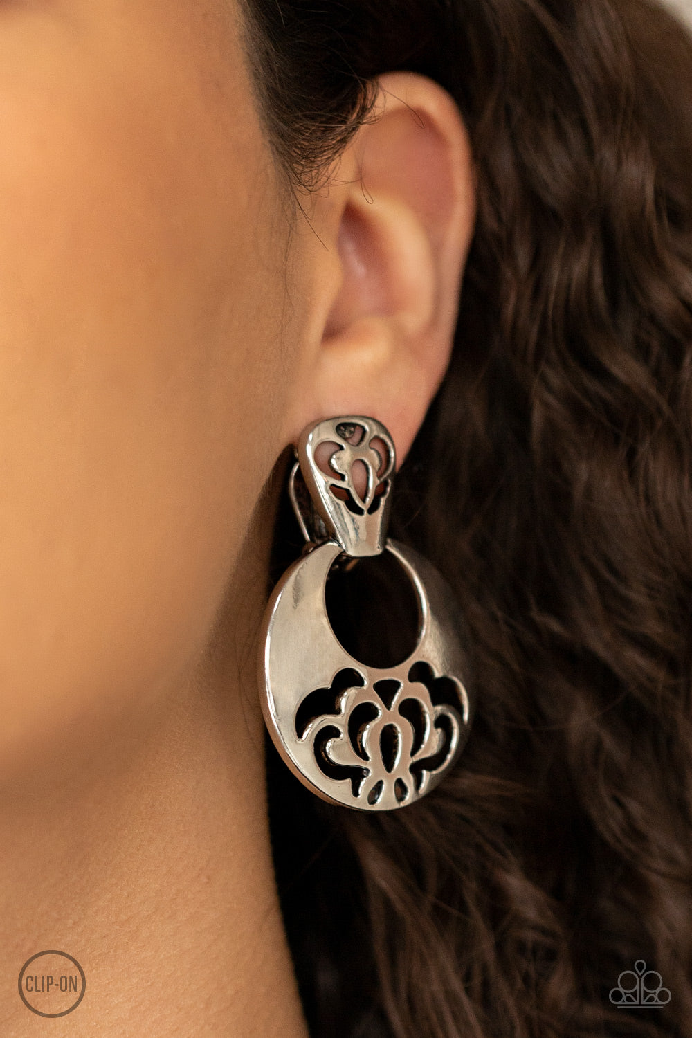 Industrial Eden - Silver Earring - Paparazzi - Dare2bdazzlin N Jewelry