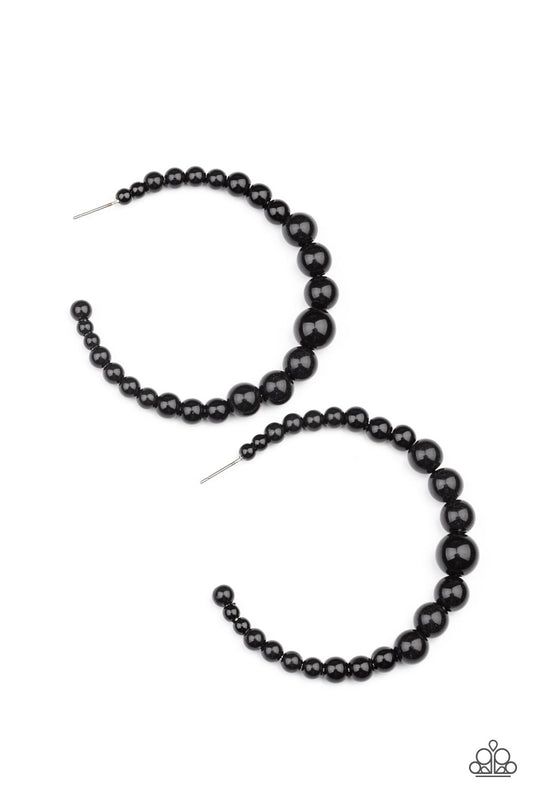 Glamour Graduate - Black Earring - Paparazzi - Dare2bdazzlin N Jewelry