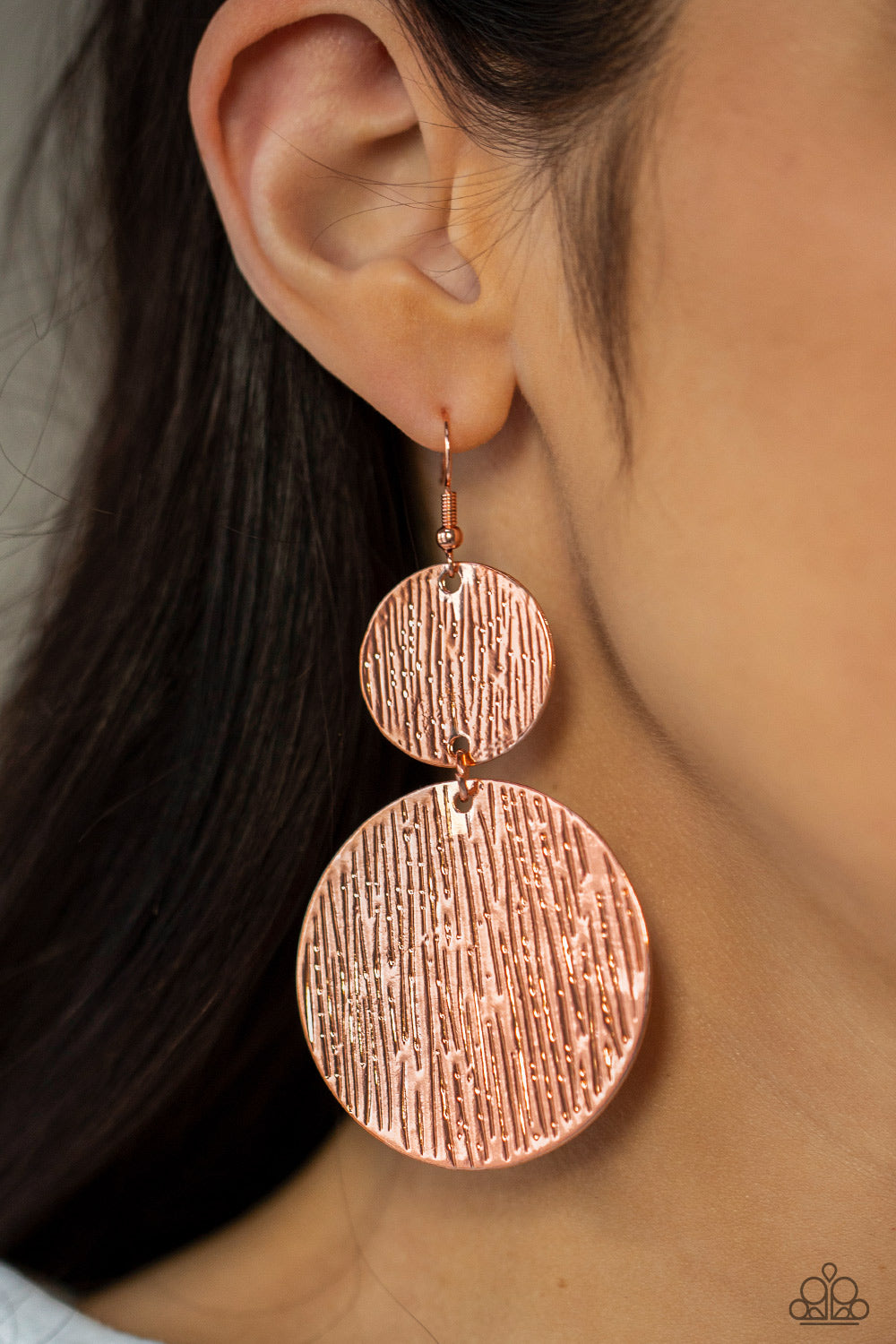 Status CYMBAL - Copper Earring - Paparazzi - Dare2bdazzlin N Jewelry