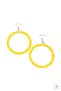Beauty and the BEACH - Yellow Earring - Paparazzi - Dare2bdazzlin N Jewelry