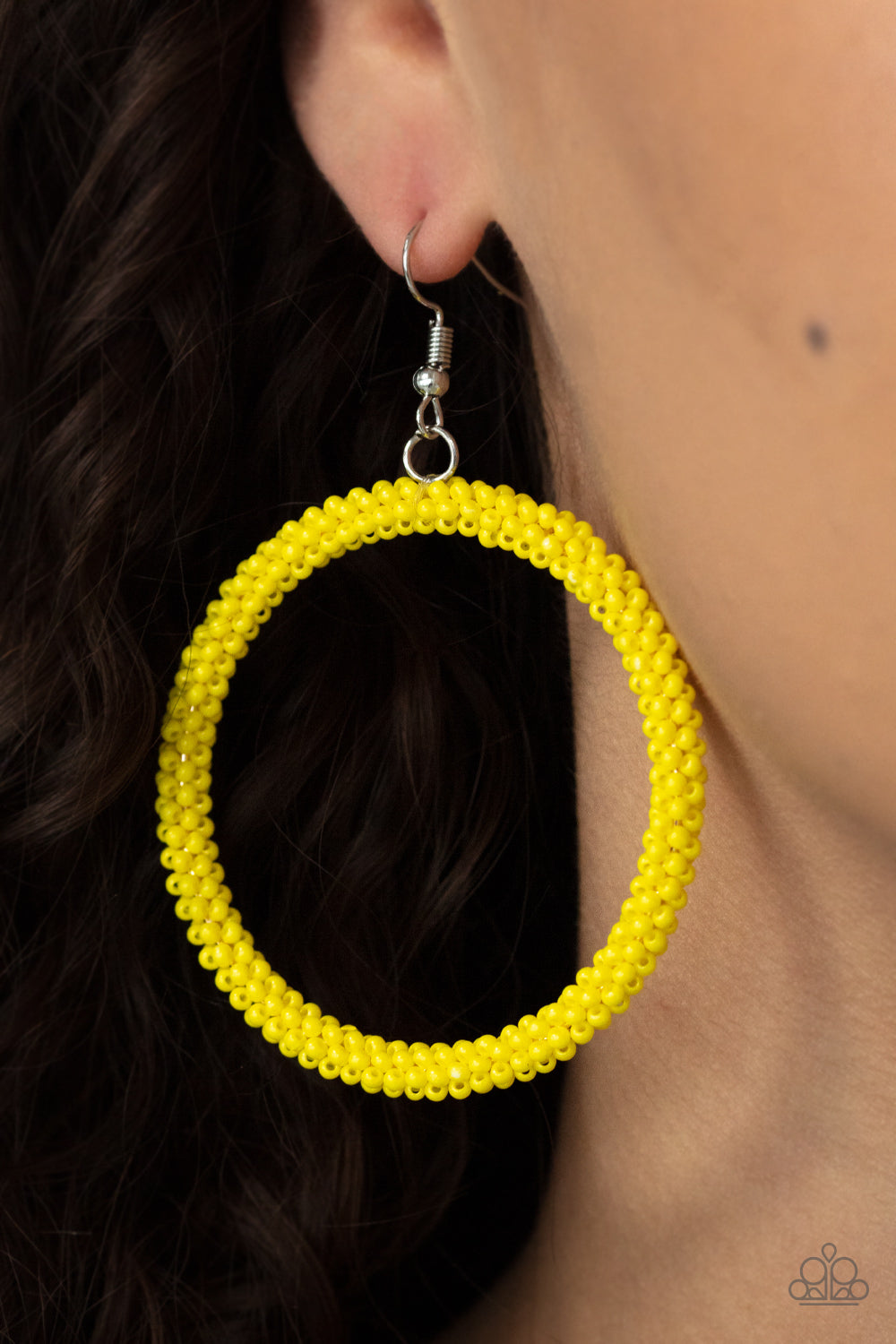 Beauty and the BEACH - Yellow Earring - Paparazzi - Dare2bdazzlin N Jewelry