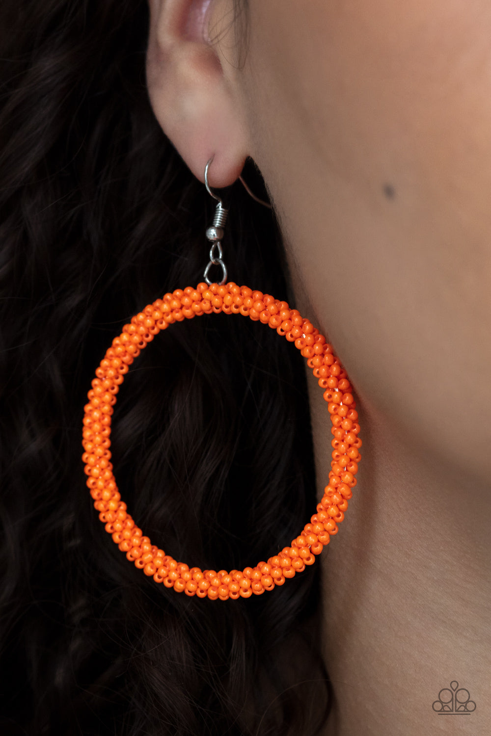 Beauty and the BEACH - Orange Earring - Paparazzi - Dare2bdazzlin N Jewelry