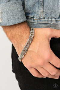 On The Up and UPPERCUT - Silver Bracelet - Paparazzi - Dare2bdazzlin N Jewelry