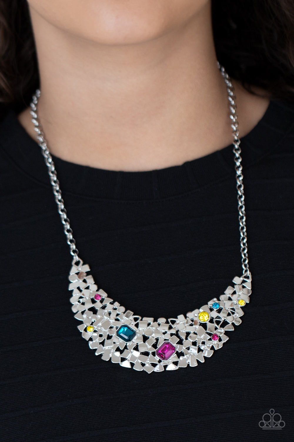 Fabulously Fragmented - Multi Necklace - Paparazzi - Dare2bdazzlin N Jewelry