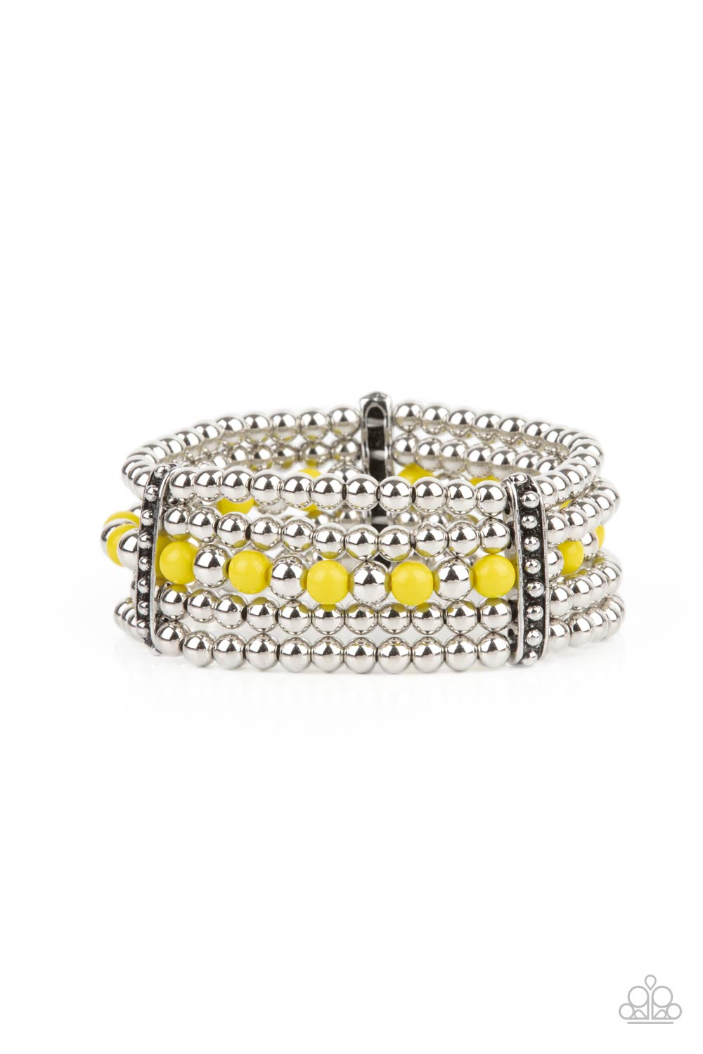Gloss Over The Details - Yellow Bracelet - Paparazzi - Dare2bdazzlin N Jewelry