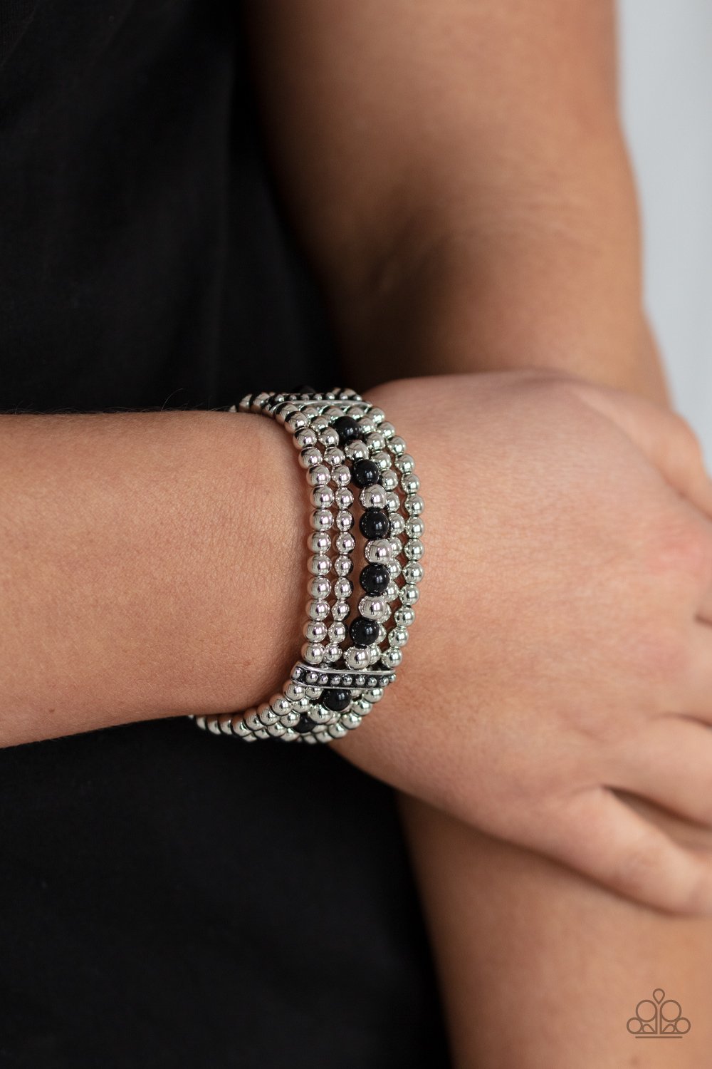 Gloss Over The Details Black Bracelet - Paparazzi - Dare2bdazzlin N Jewelry
