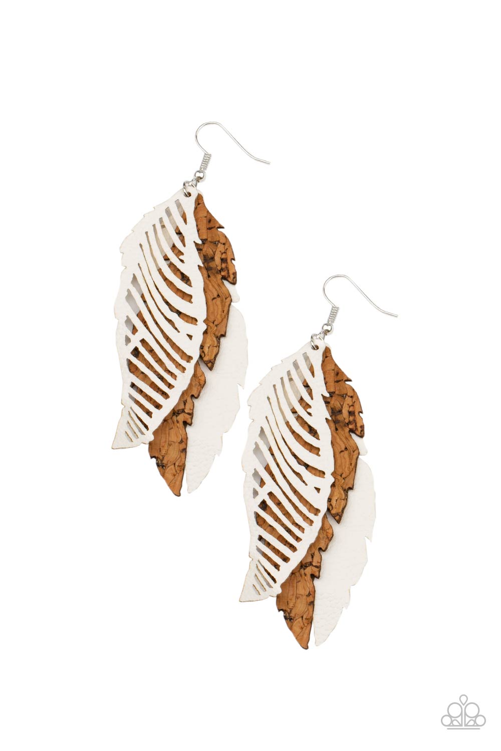 WINGING Off The Hook - White Earring - Paparazzi - Dare2bdazzlin N Jewelry