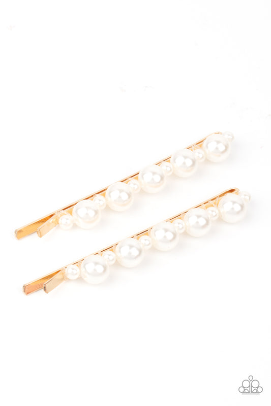 Put A Pin In It - Gold Hair Clip - Paparazzi - Dare2bdazzlin N Jewelry