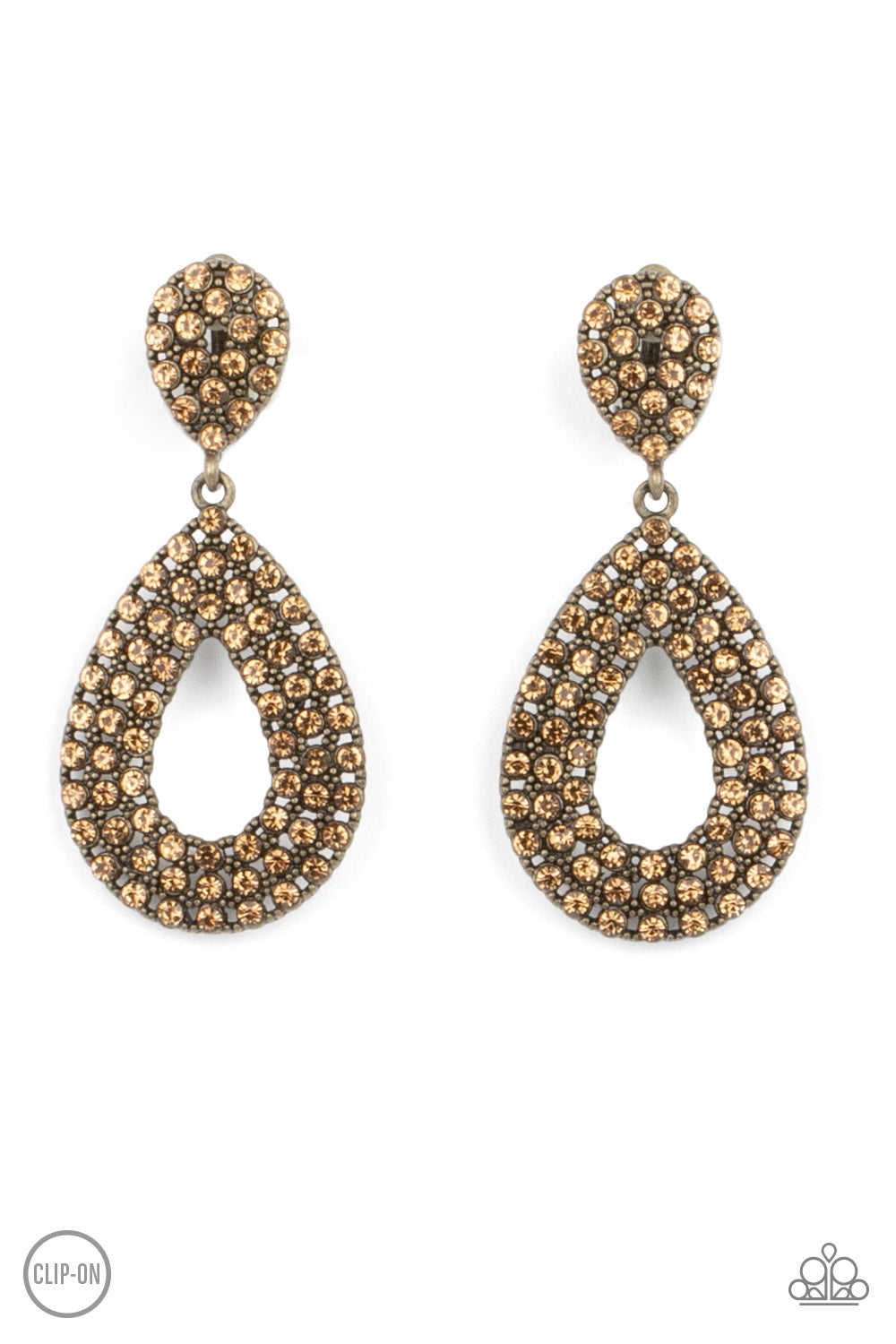 Pack In The Pizzazz - Brass Earring - Paparazzi - Dare2bdazzlin N Jewelry