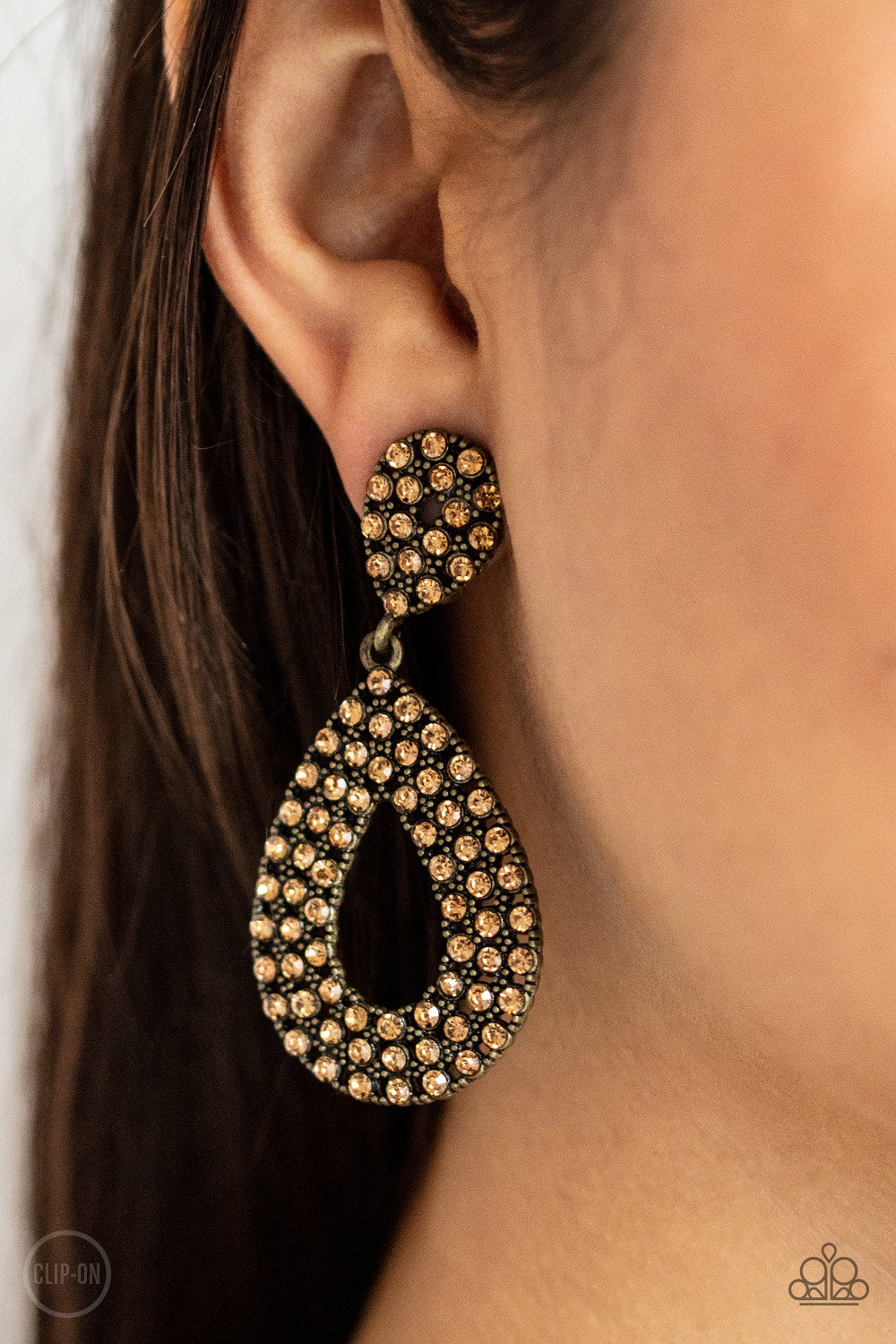 Pack In The Pizzazz - Brass Earring - Paparazzi - Dare2bdazzlin N Jewelry