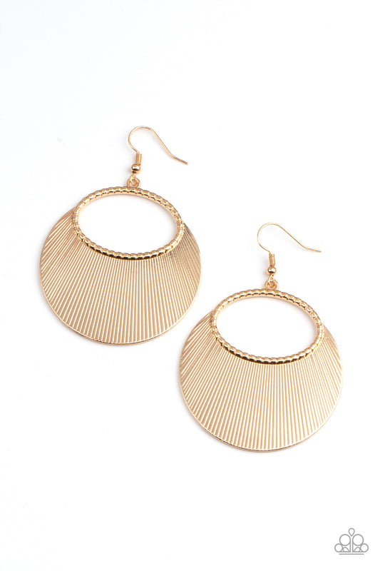 Fan Girl Glam - Gold Earring - Paparazzi - Dare2bdazzlin N Jewelry