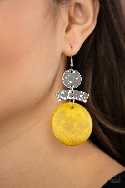 Diva Of My Domain Yellow Earring - Paparazzi - Dare2bdazzlin N Jewelry
