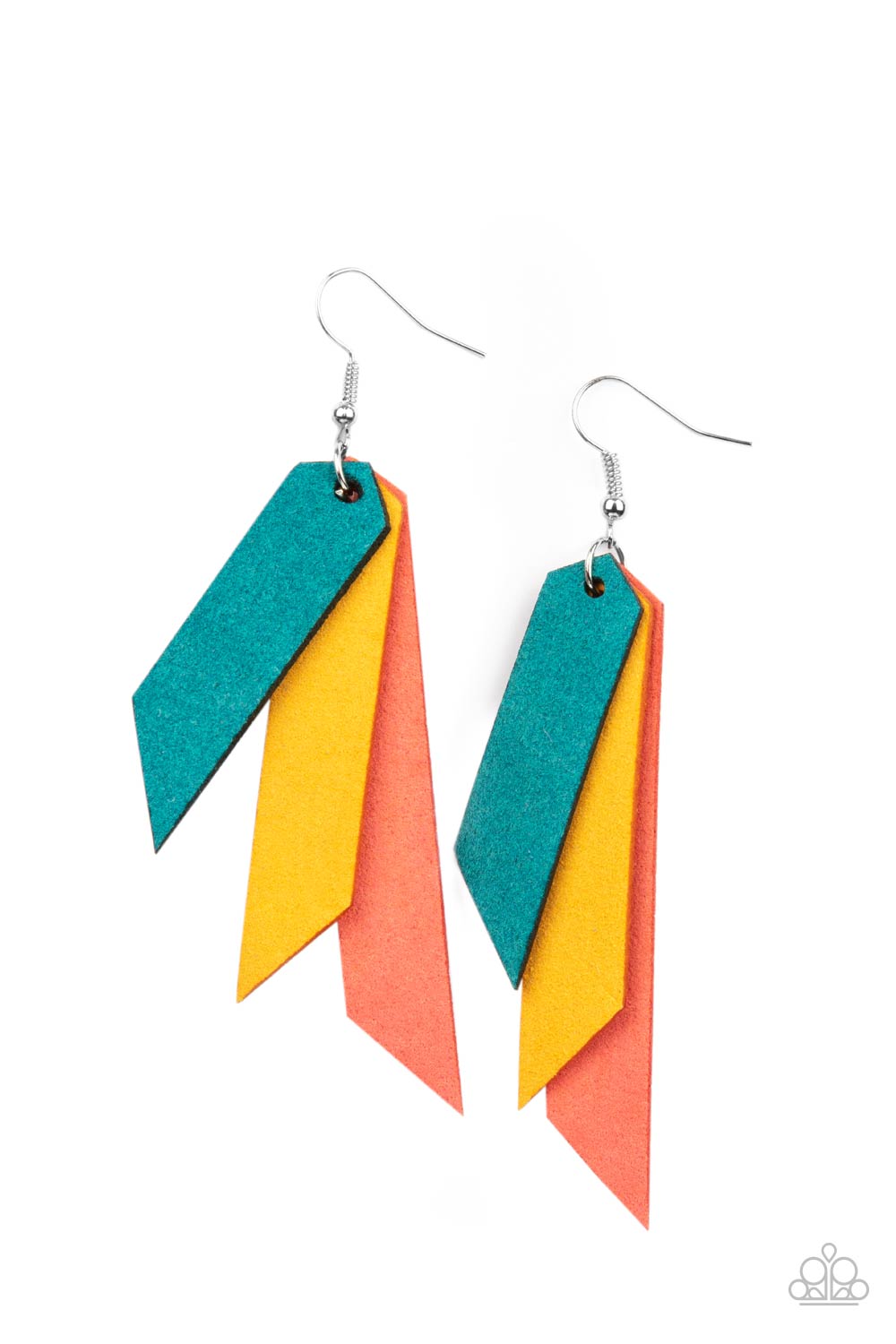 Suede Shade - Multi Earring - Paparazzi - Dare2bdazzlin N Jewelry
