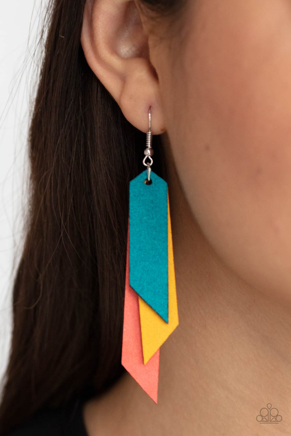 Suede Shade - Multi Earring - Paparazzi - Dare2bdazzlin N Jewelry