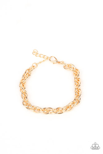 Executive Exclusive - Gold Bracelet - Paparazzi - Dare2bdazzlin N Jewelry