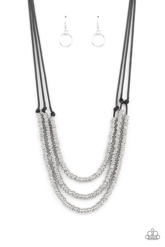 RING to Reason - Black Necklace - Paparazzi - Dare2bdazzlin N Jewelry
