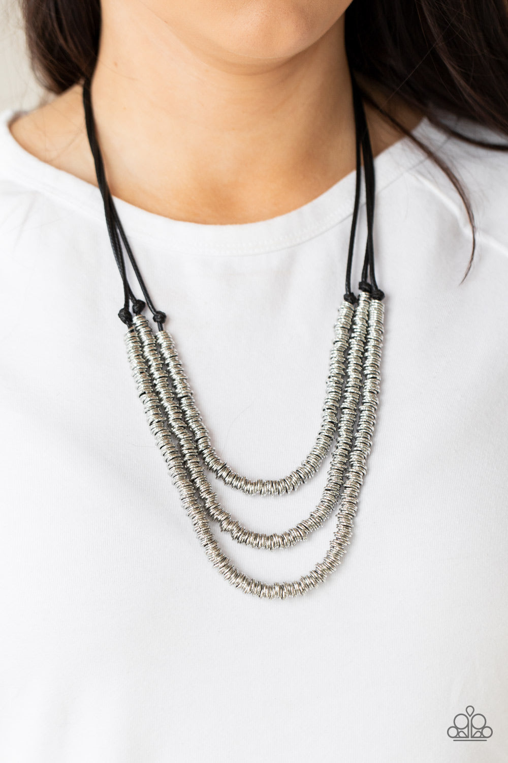 RING to Reason - Black Necklace - Paparazzi - Dare2bdazzlin N Jewelry