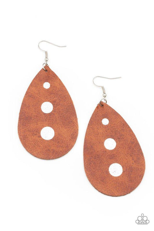 Rustic Torrent Brown Earring - Paparazzi - Dare2bdazzlin N Jewelry