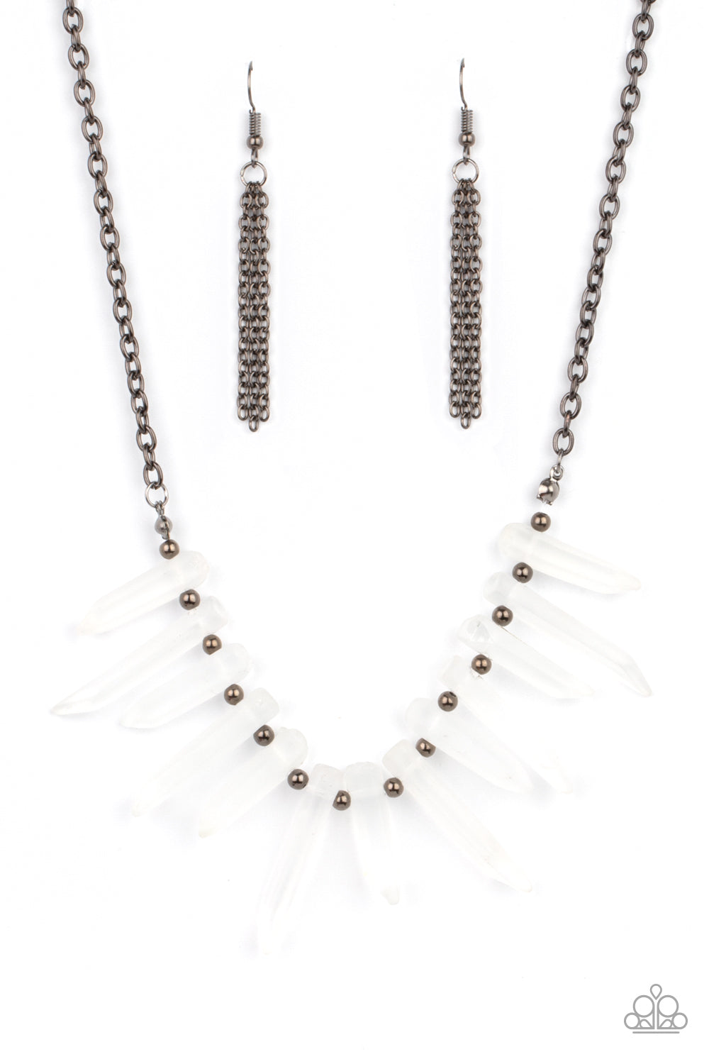 Ice Age Intensity - Black Necklace - Paparazzi - Dare2bdazzlin N Jewelry