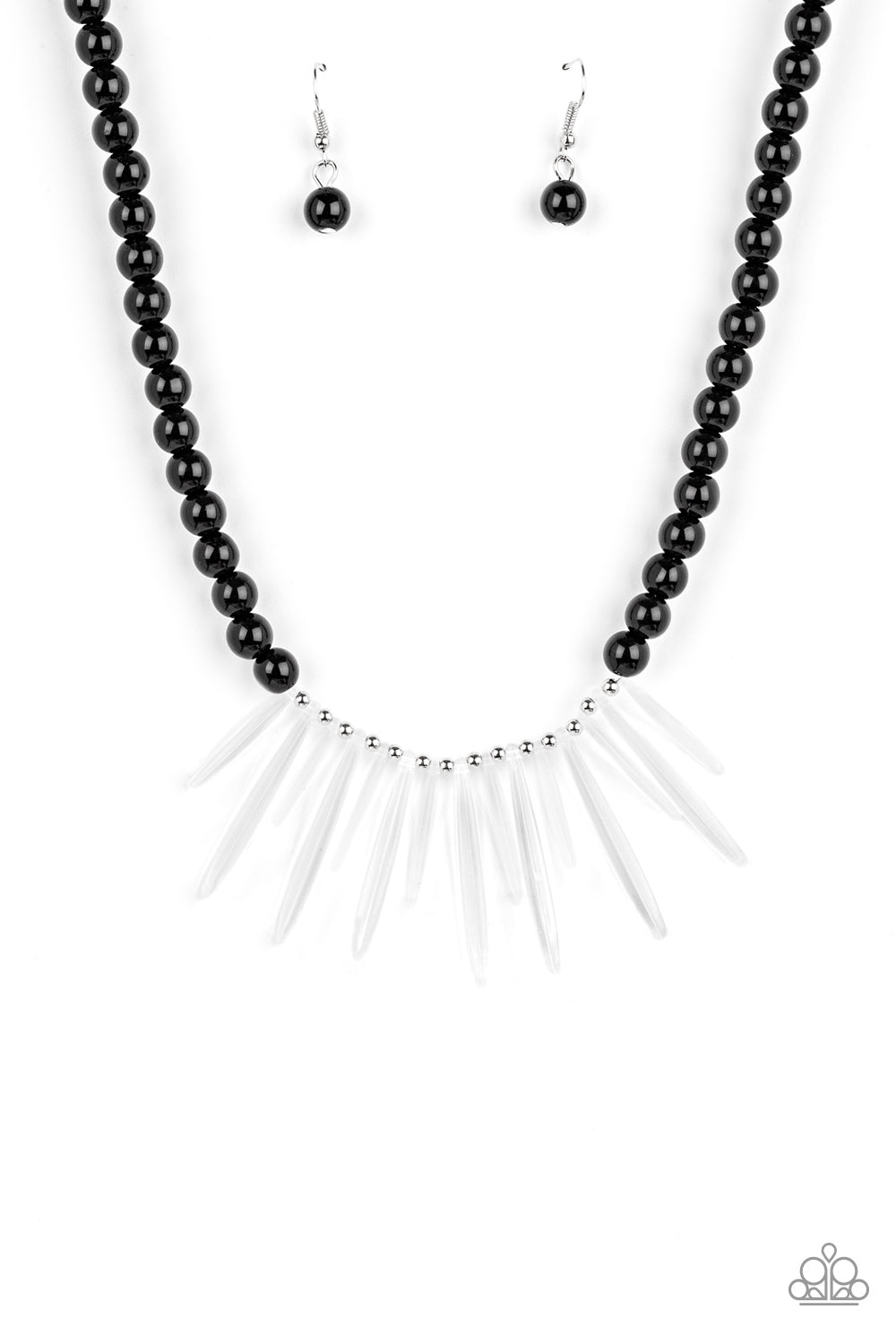 Icy Intimidation - Black Necklace - Paparazzi - Dare2bdazzlin N Jewelry