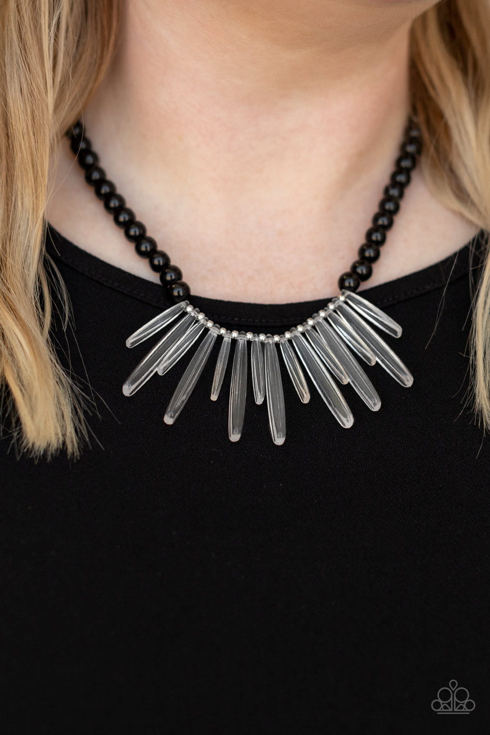 Icy Intimidation - Black Necklace - Paparazzi - Dare2bdazzlin N Jewelry