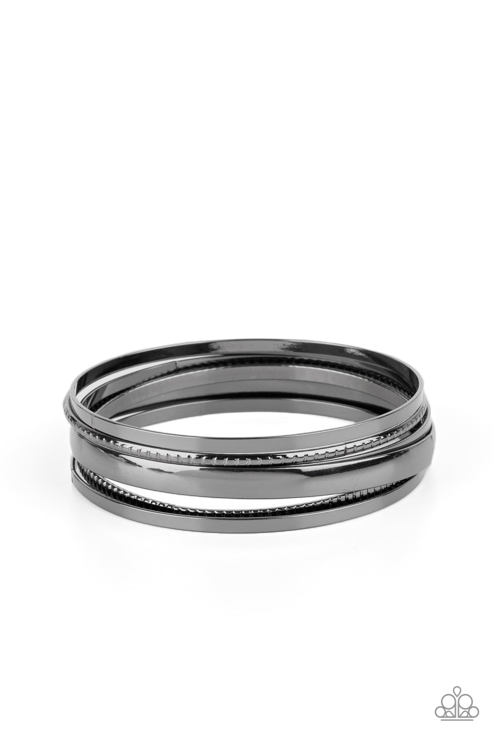 Gliding Gleam - Black Bracelet - Paparazzi - Dare2bdazzlin N Jewelry