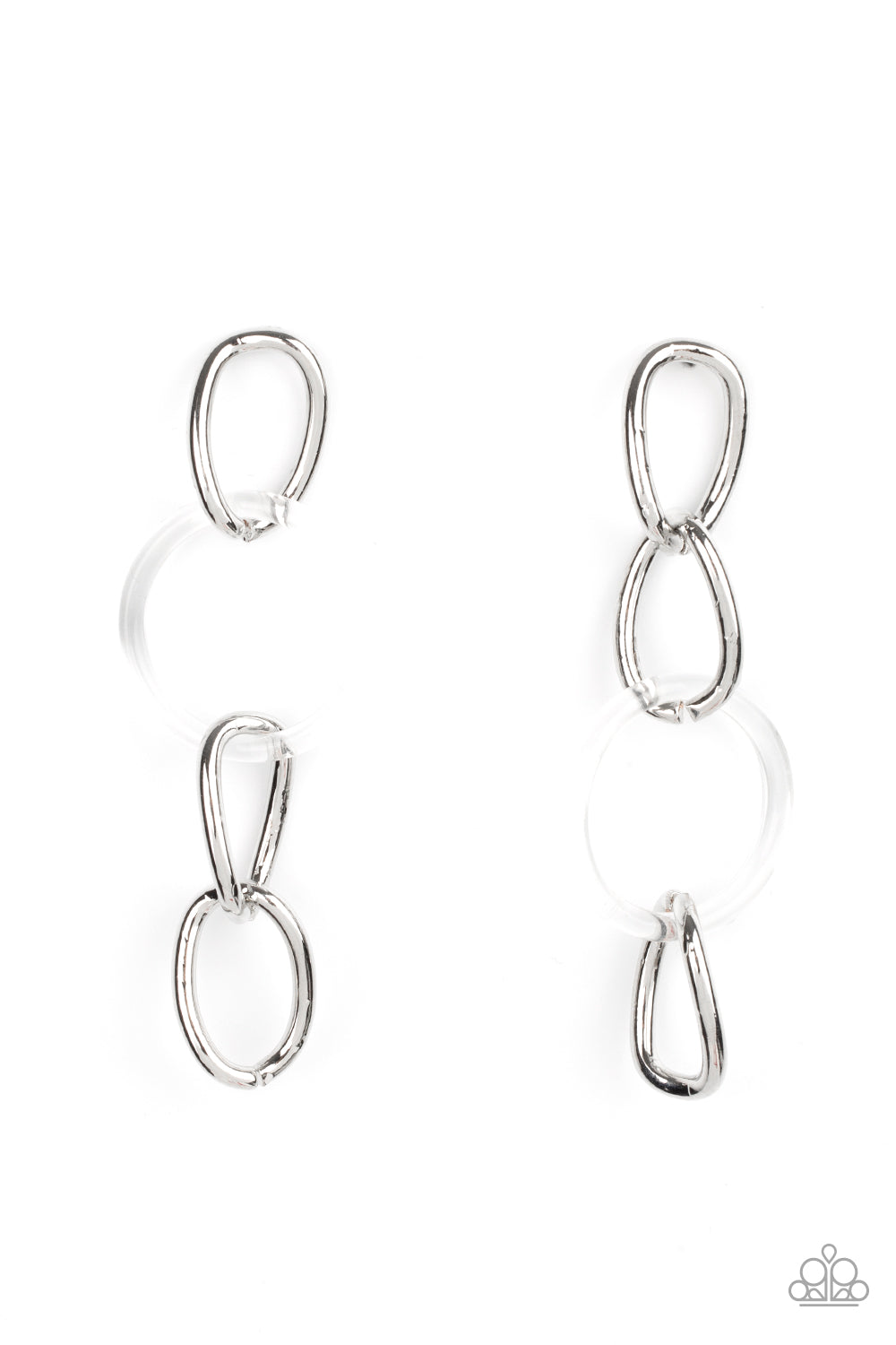 Talk In Circles - White Earring - Paparazzi - Dare2bdazzlin N Jewelry
