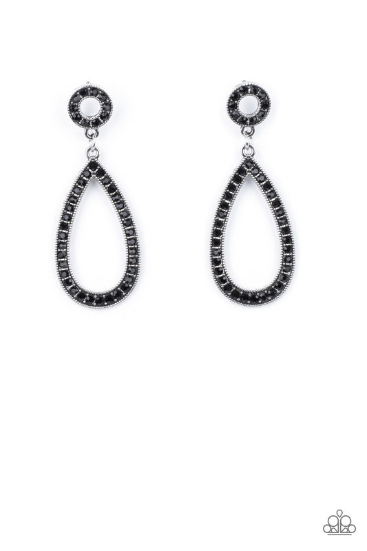 Regal Revival - Black Earring - Paparazzi - Dare2bdazzlin N Jewelry