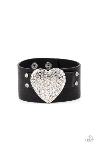 Flauntable Flirt - Black Bracelet - Paparazzi - Dare2bdazzlin N Jewelry