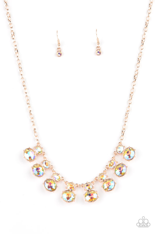 Cosmic Countess - Rose Gold Necklace - Paparazzi - Dare2bdazzlin N Jewelry