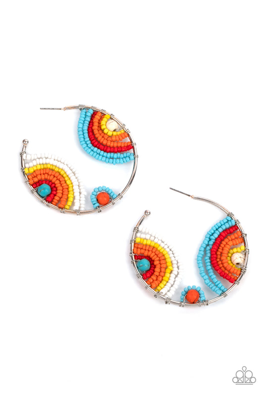Rainbow Horizons - Multi Earring - Paparazzi - Dare2bdazzlin N Jewelry