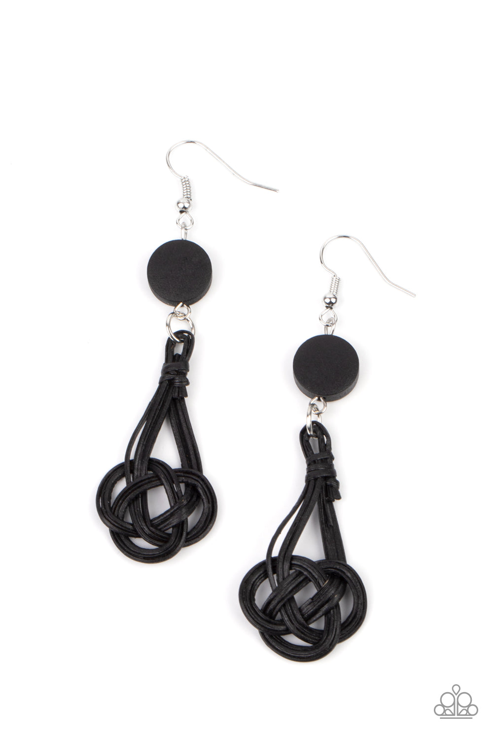 Twisted Torrents - Black Earring - Paparazzi - Dare2bdazzlin N Jewelry