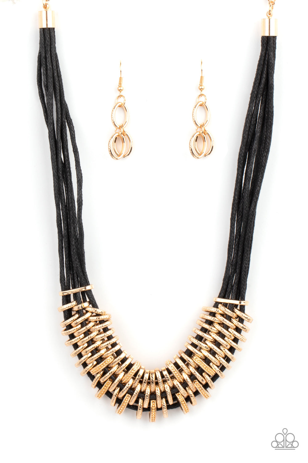 Lock, Stock, and SPARKLE - Gold Necklace - Paparazzi - Dare2bdazzlin N Jewelry