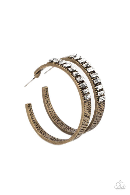 More To Love - Brass Earring - Paparazzi - Dare2bdazzlin N Jewelry