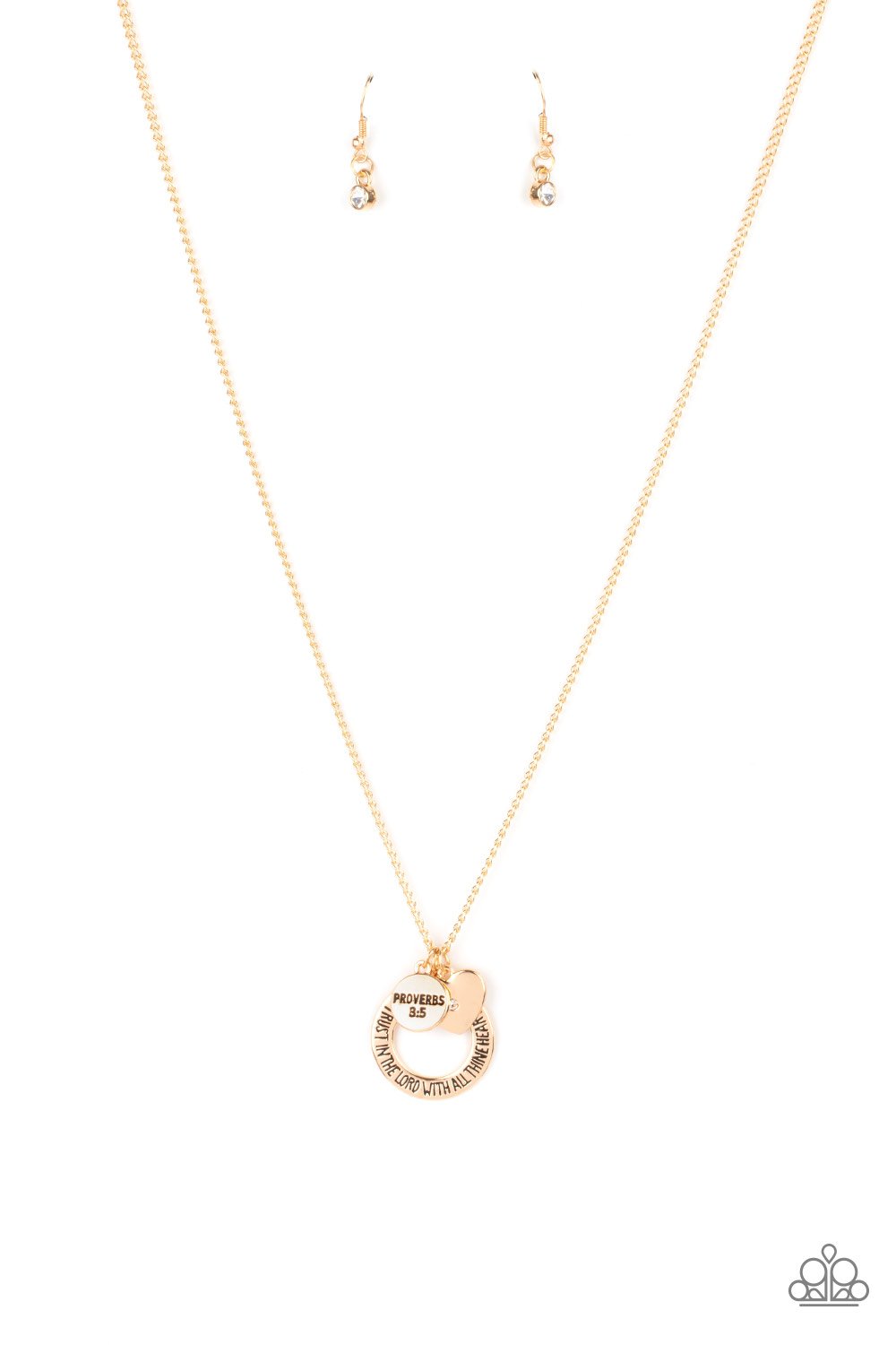 Full of Faith Gold Necklace - Paparazzi - Dare2bdazzlin N Jewelry